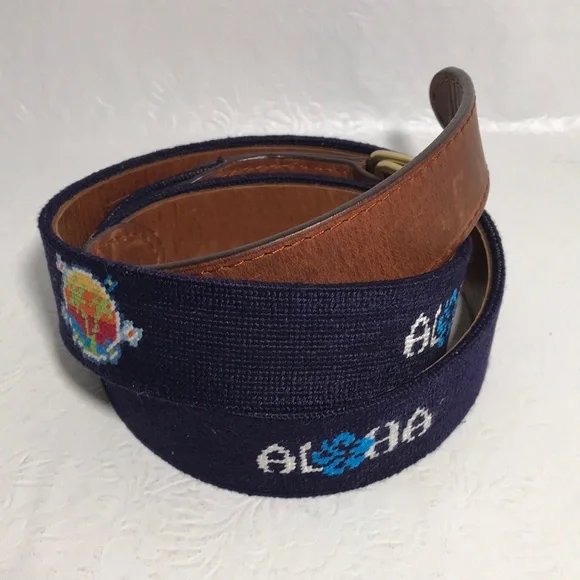 Smathers & Branson Belt NEW  Luau Aloha Turtles Hand-Stitched Needlepoint Sz L 3_fa2a0063-d4bc-41b7-b19b-  main image 3